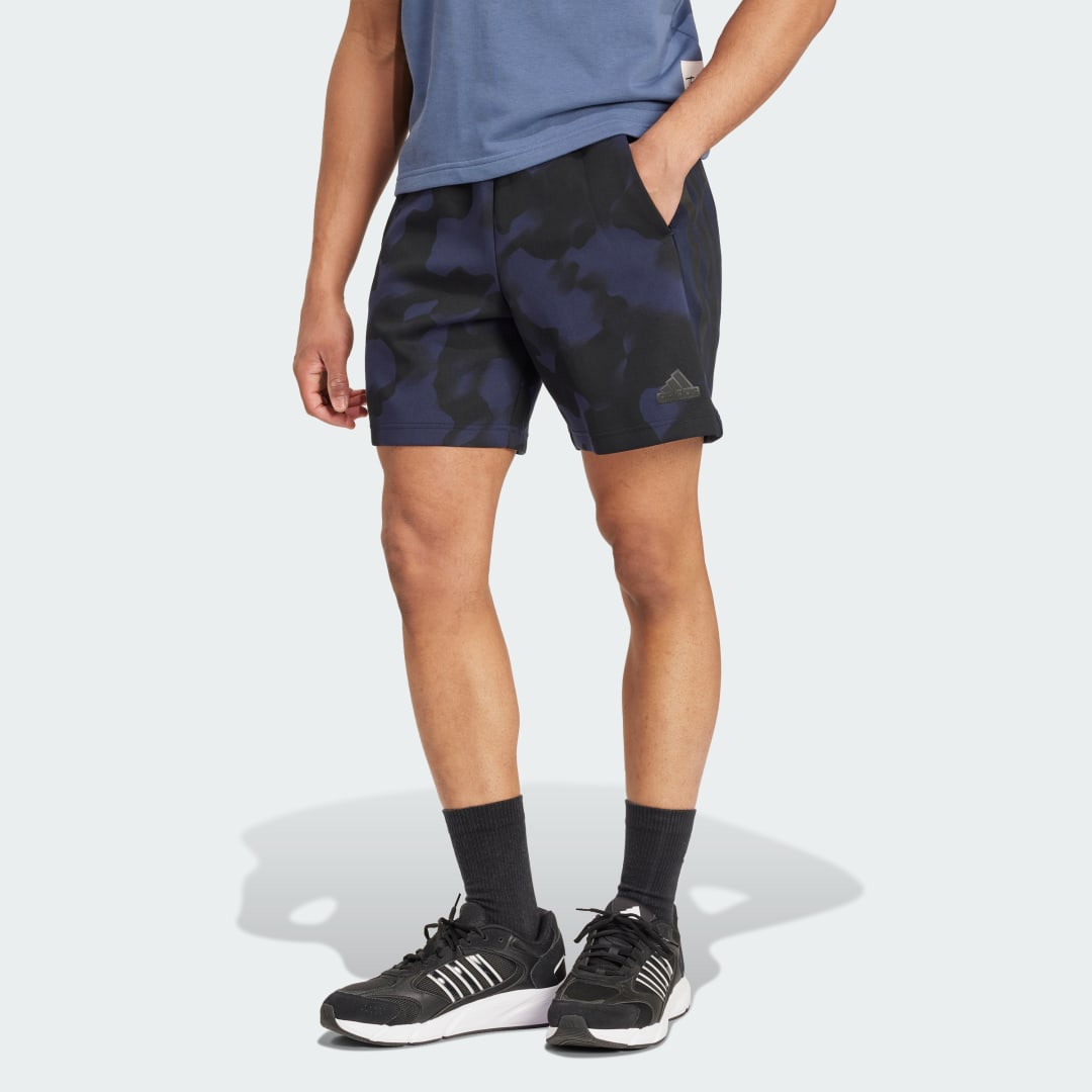 adidas Future Icons 3-Stripes Allover Print Shorts Lifestyle A/2XL Men Multicolor / Legend Ink