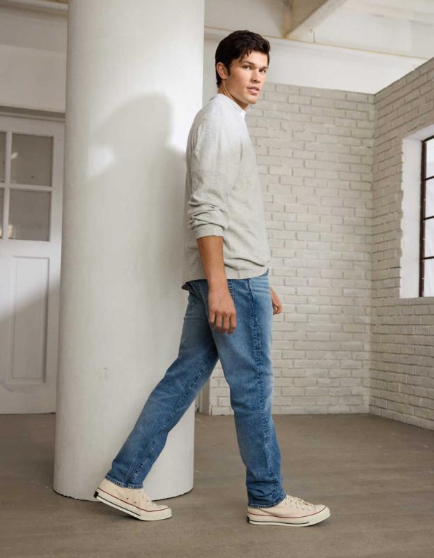 AE EasyFlex Slim Straight Jean - Tidal Blue, 34 X 32 