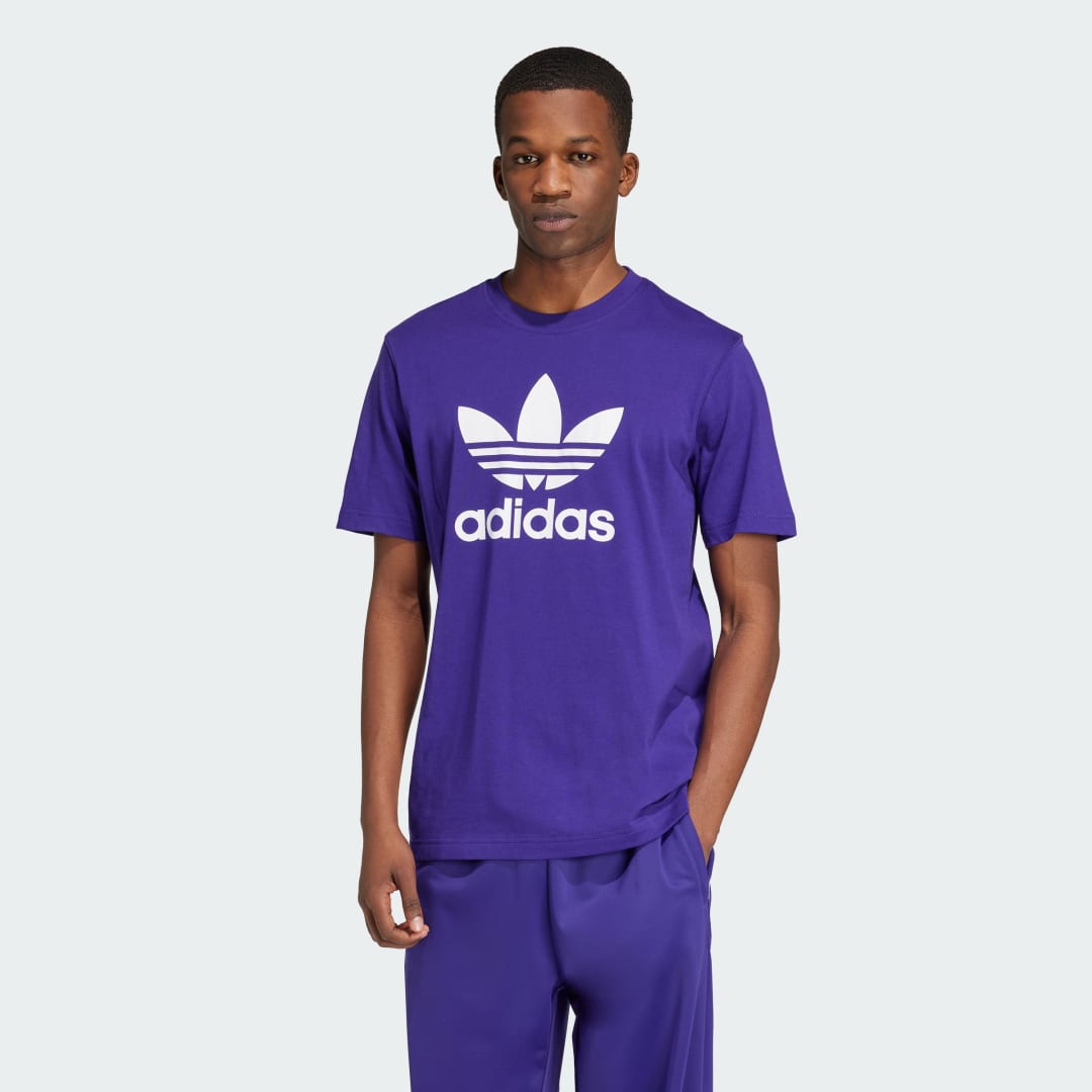 adidas Adicolor Trefoil Tee Lifestyle 2XL Men Collegiate Purple