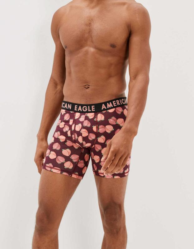 AEO Peaches 6" Classic Boxer Brief - Burgundy, M 