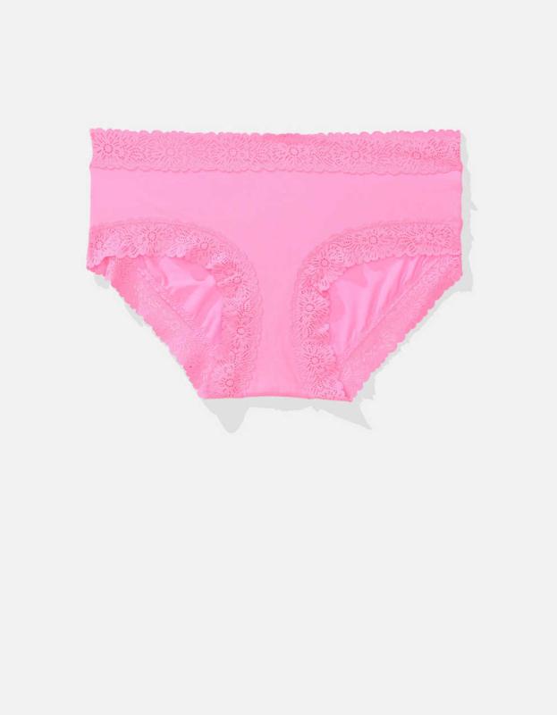 Sunnie Blossom Lace Boybrief Underwear - Pink Burst, XS 