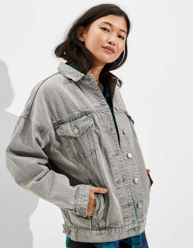 AE x Peanuts Denim Jacket - Medium Wash, XS 
