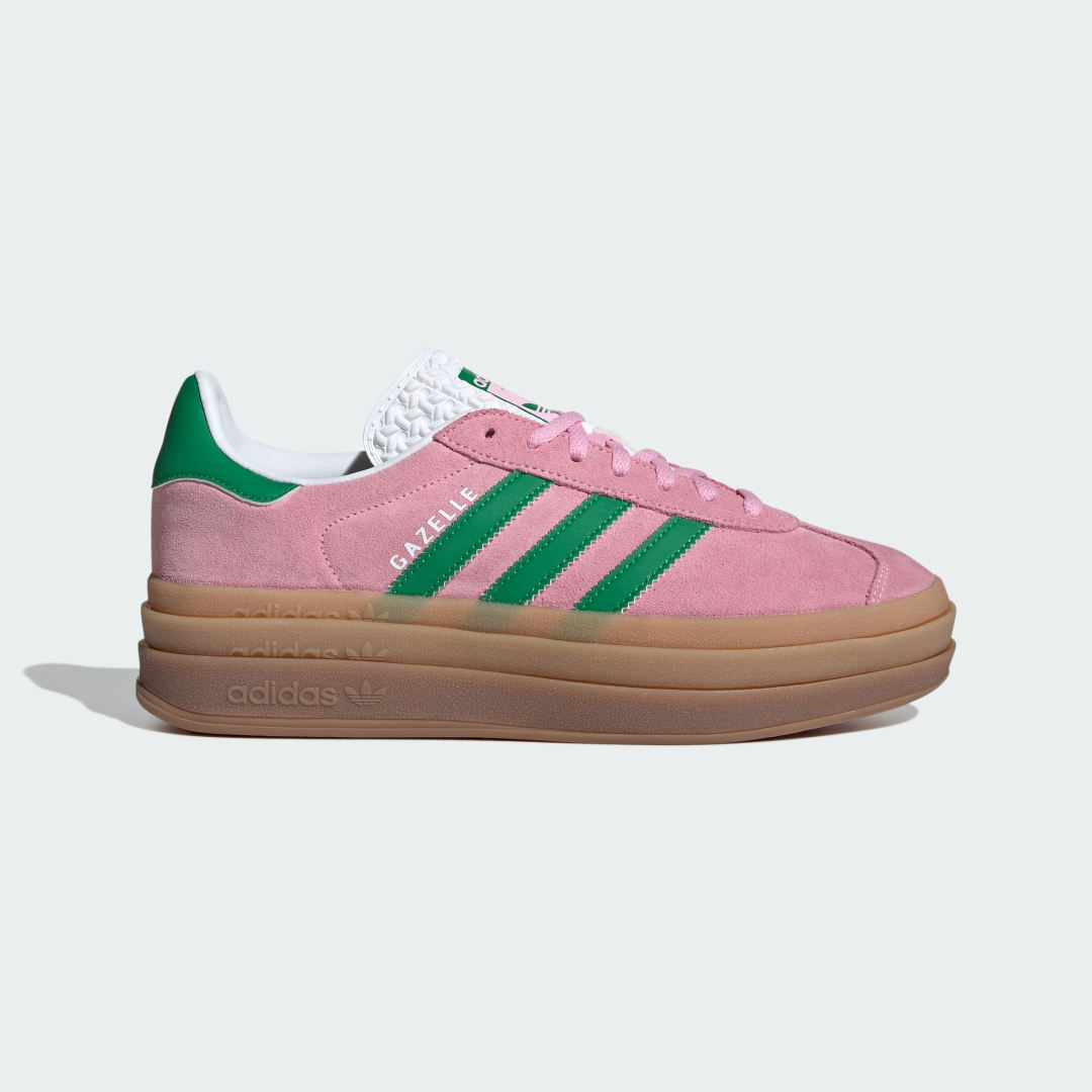 adidas Gazelle Bold Shoes Lifestyle 9 UK Unisex Pink / Green / White