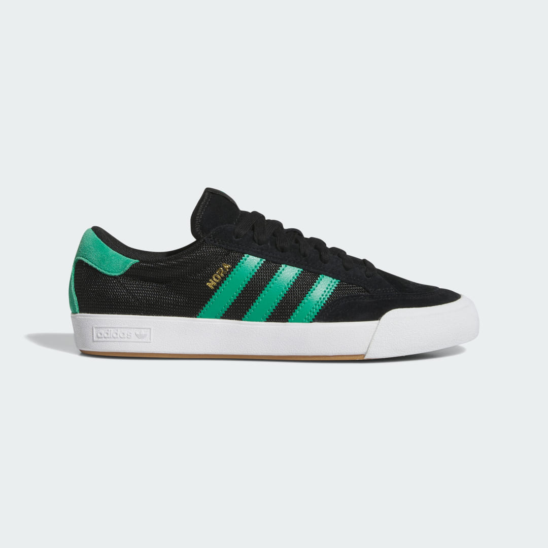adidas Nora Shoes Skateboarding 2.5 UK Unisex Black / Court Green / White