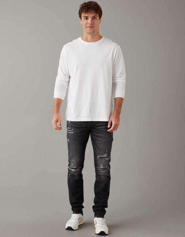 AE AirFlex+ Patched Athletic Fit Jean - Black Wash, 31 X 30 