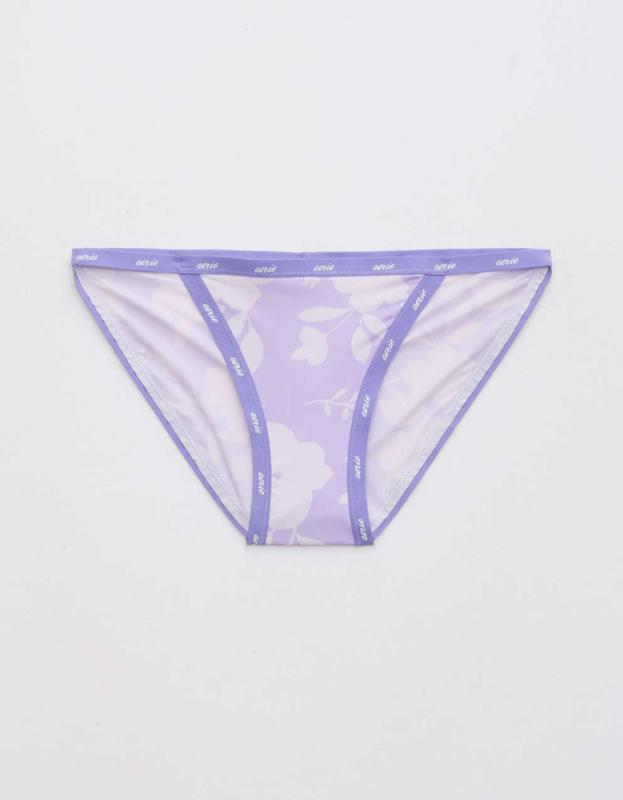 SMOOTHEZ Microfiber String Bikini Underwear - Purple Wash, XS 