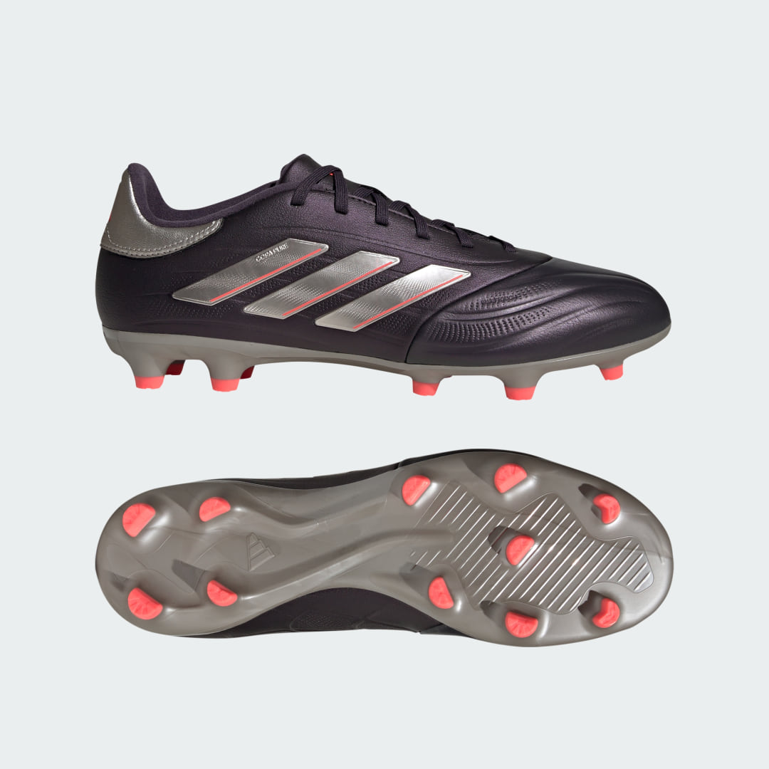 adidas Copa Pure 2 League Firm Ground Boots Football 11.5 UK Unisex Aurora Black / Platinum Metallic / Turbo