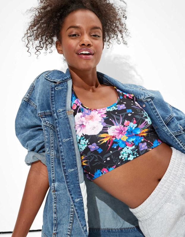 AE X Naito Cropped Tank Top - Black, M 