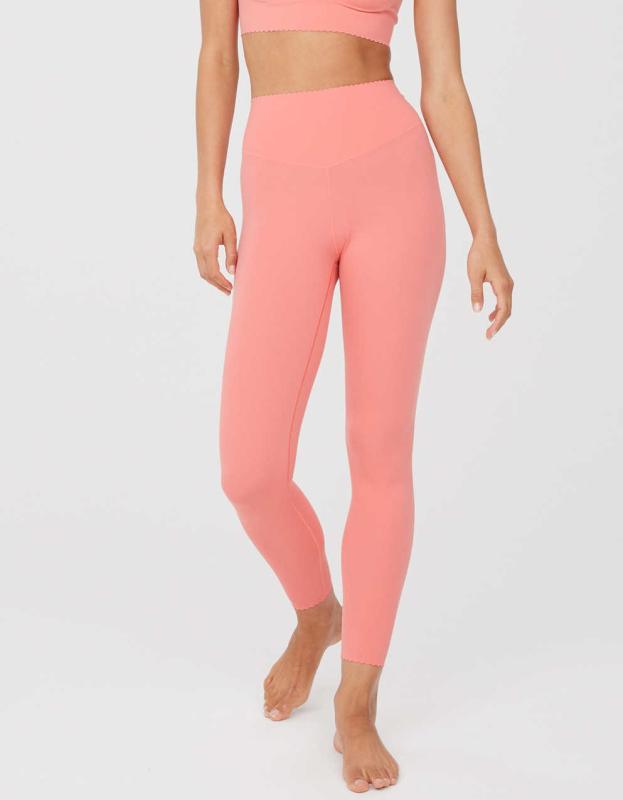 OFFLINE By Aerie Real Me XTRA Hold Up! Scallop Legging - Spicy Coral, S 