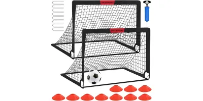 AP-VAVOSPORT Kids Soccer Goals for Backyard Set of 2,Soccer Training Equipment