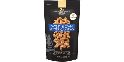 AP-Squirrel Brand Sweet Brown Butter Cashews, 3.5 oz Resealable Bag