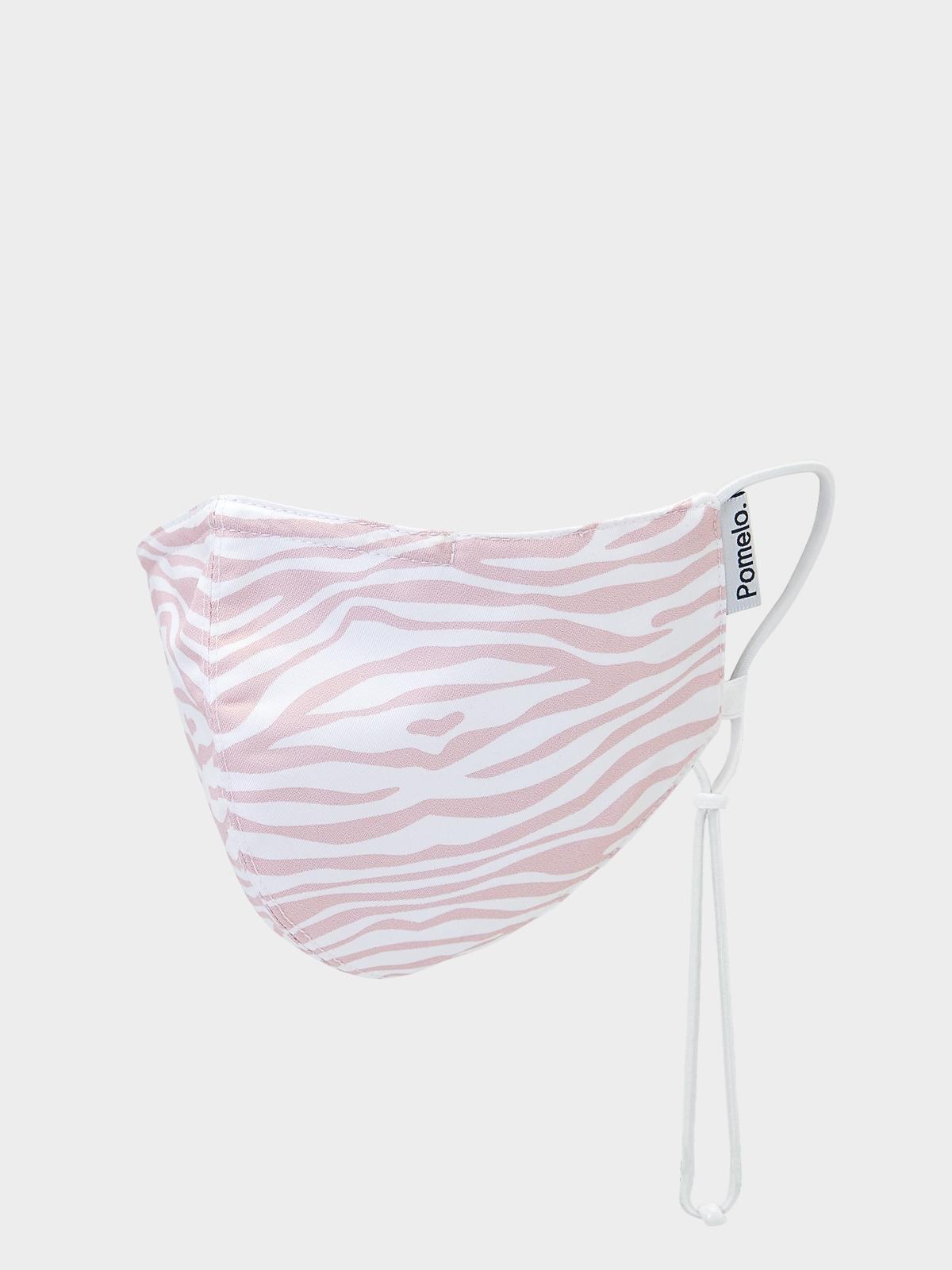 Zebra Print Adjustable Ear Loop Face Mask - Pink