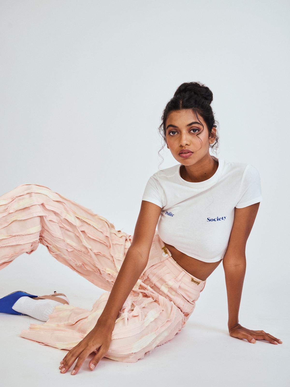 Polite Crop Tee - White