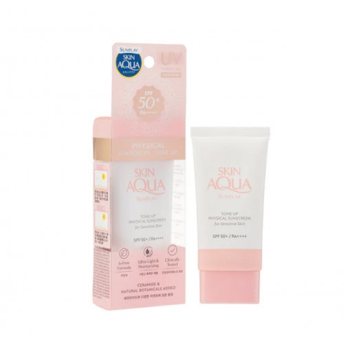 Mentholatum Skin Aqua Tone Up Physical Sunscreen For Sensitive Skin SPF50+ Pa++++ 50ML