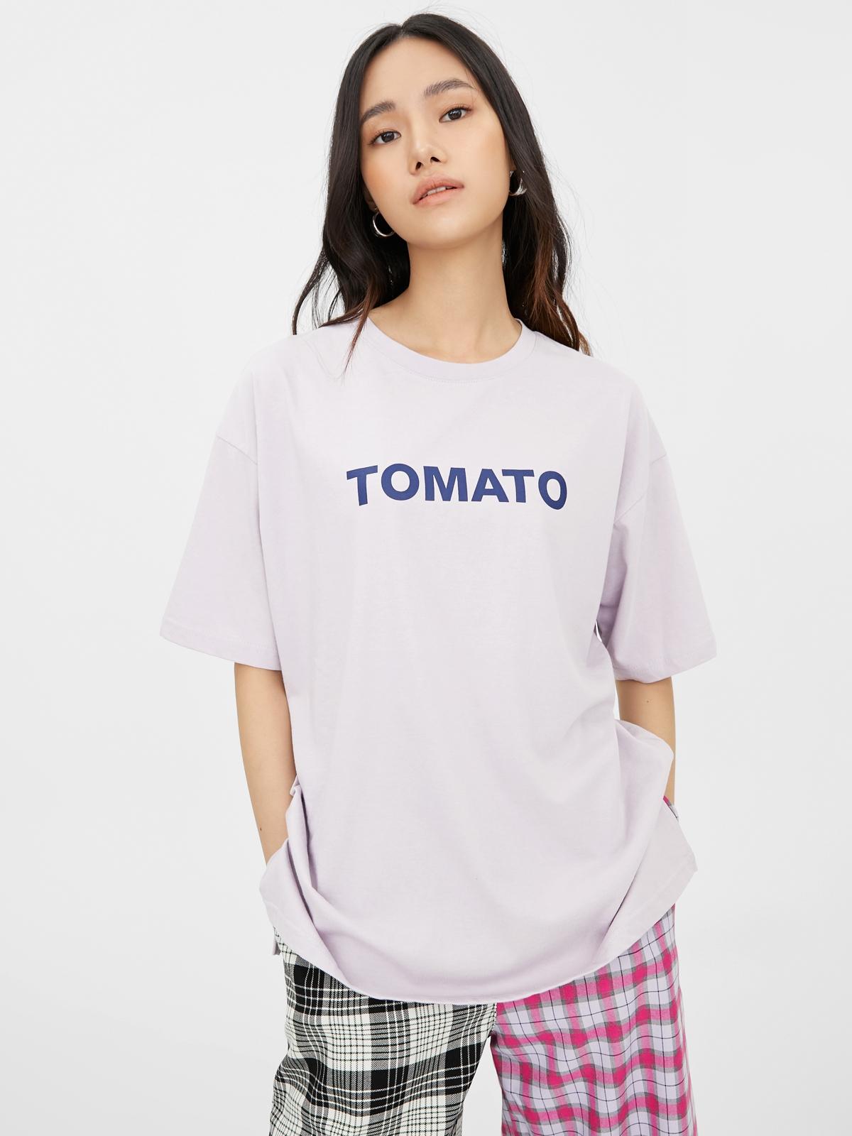 3.3 Field Trip x Wfs Vegetable Logo Side Slit Tee - Lavender
