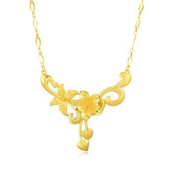 'Floral' 999.9 Gold Necklace