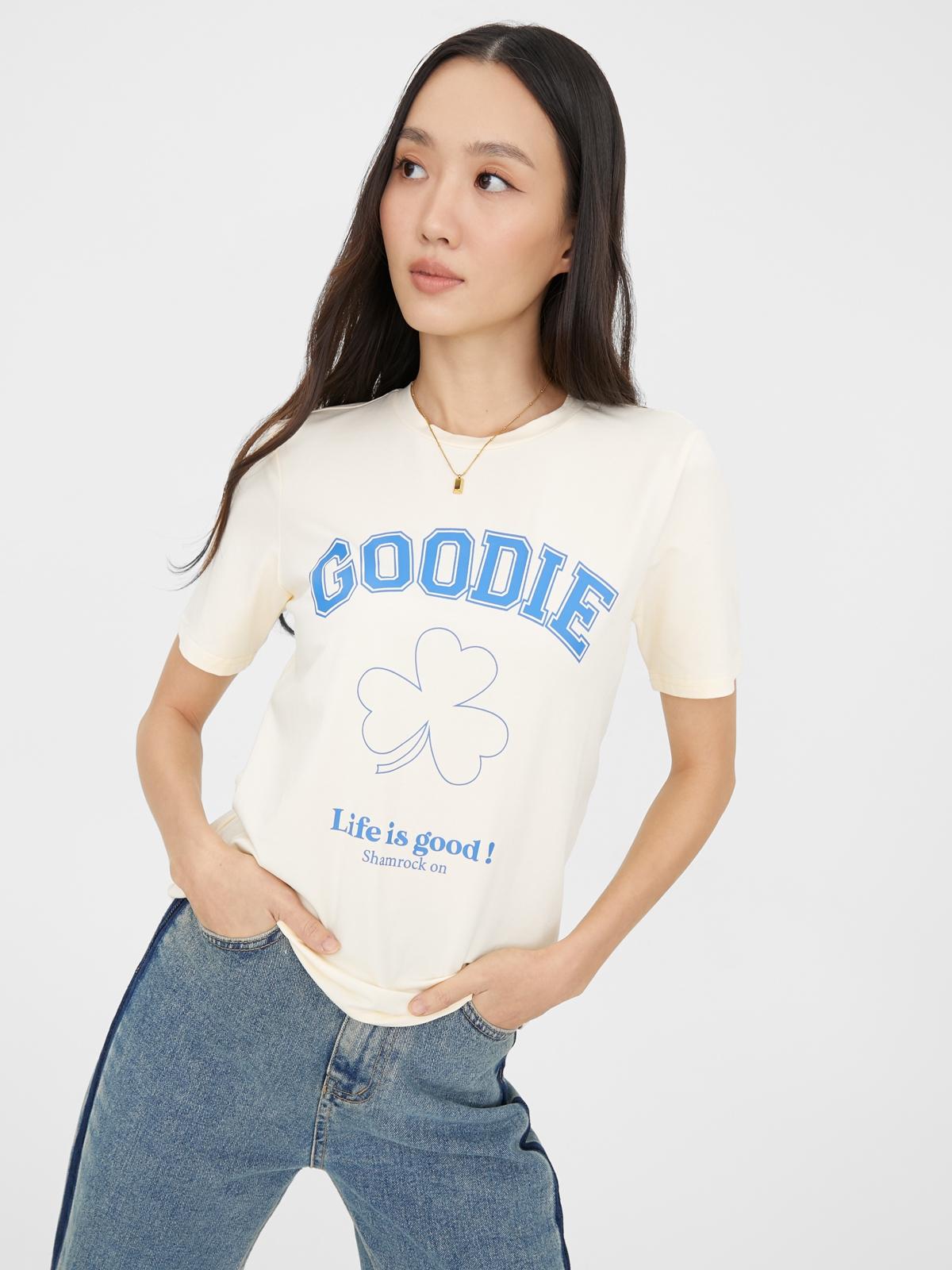 Goodie Graphic Tee - Beige