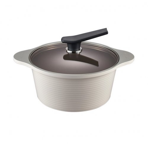 Happycall ONDE 24CM PREMIUM INDUCTION STOCK POT - IVORY