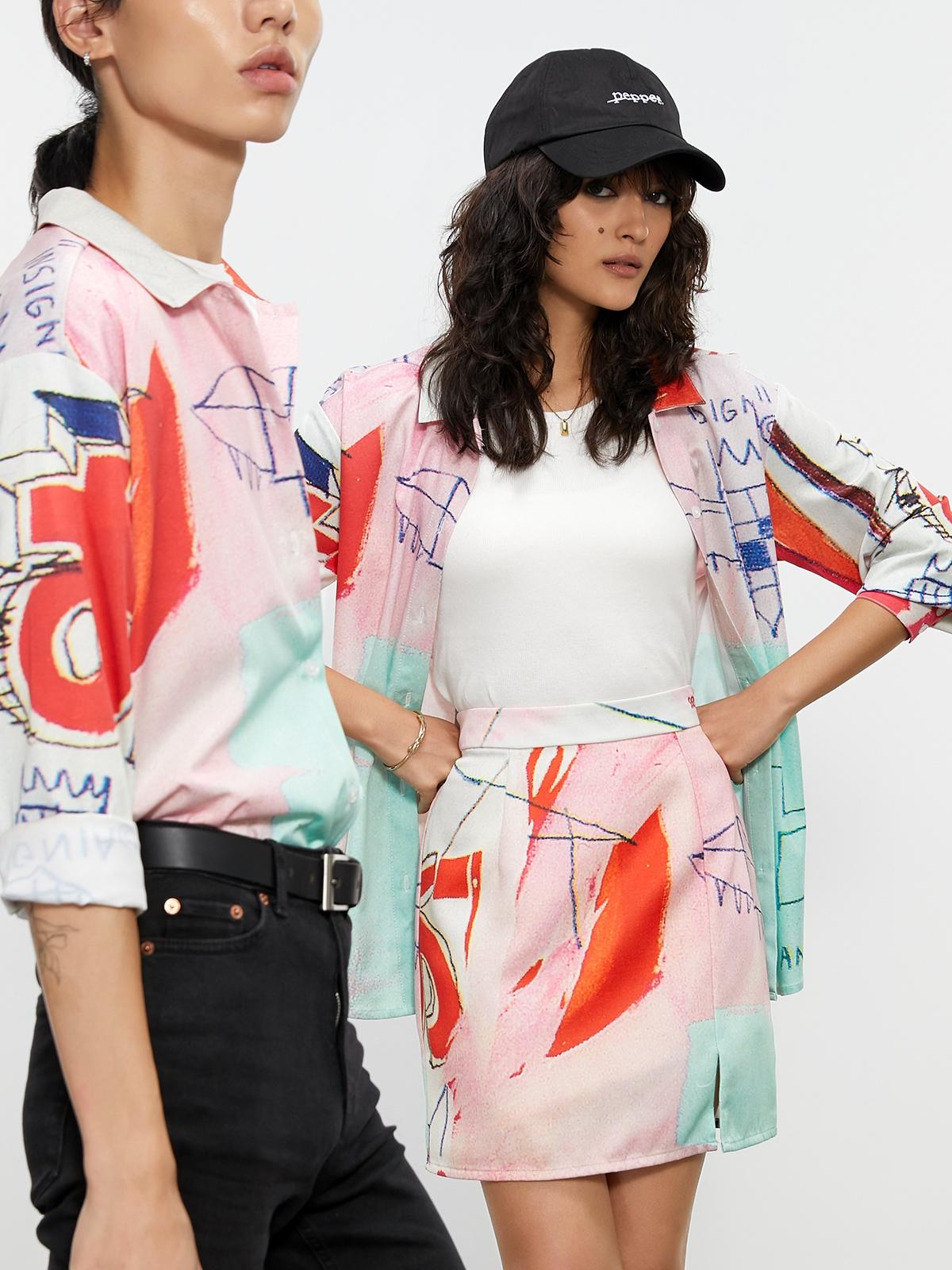 Jean-Michel Basquiat Graphic Shirt - Pink