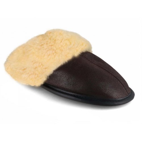 Lammbock Unisex Shearling Slippers 'Lambert', brown