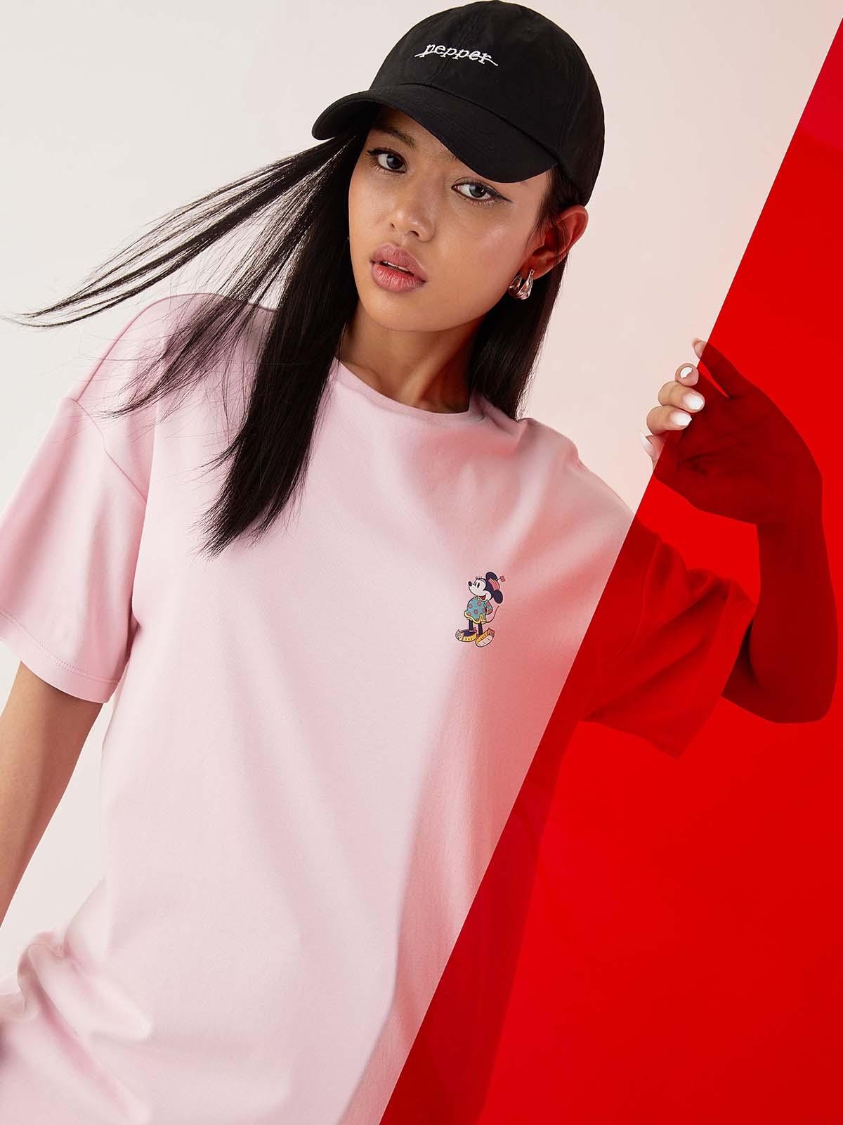 Sustainable Mickey & Minnie Mini Dress - Pink