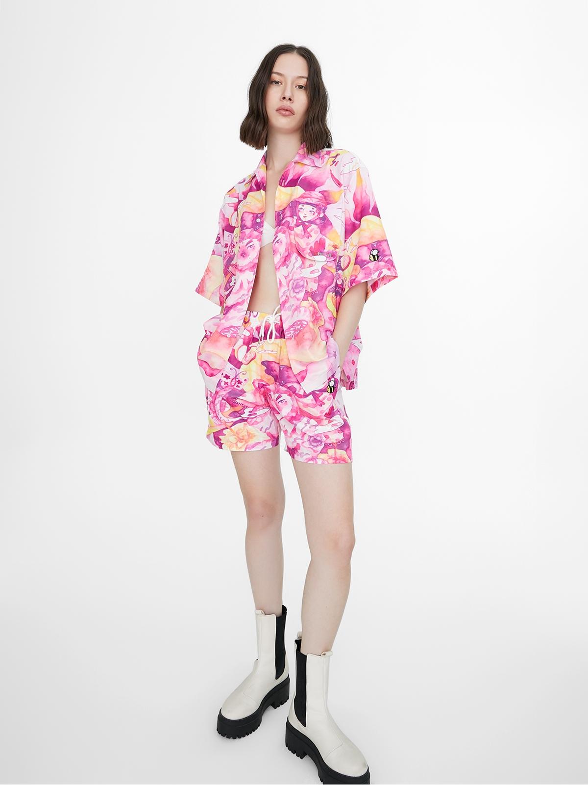 Tiger Shirt Set - Pink