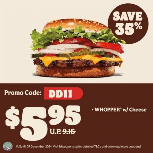 Burger Bonanza: Get one WHOPPER® with Cheese for only $5.95