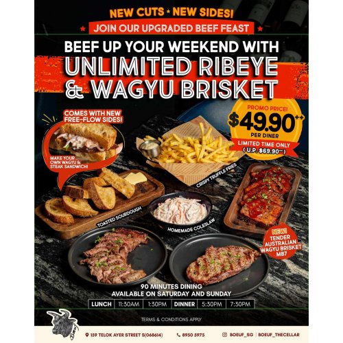Enjoy Unlimited Ribeye & Wagyu at $49.90