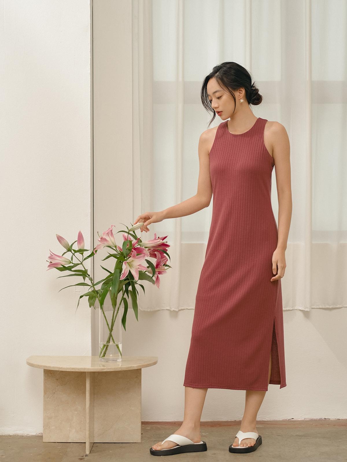 Kymmie Kintted Maxi Dress - Red