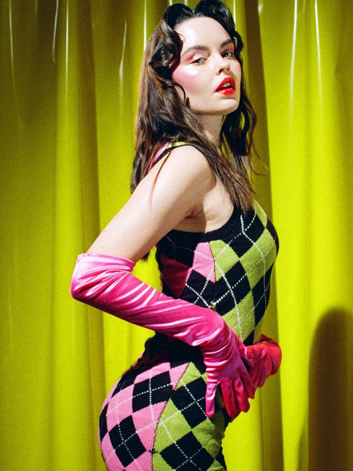 Merit Dress - Pink/Black/Lime