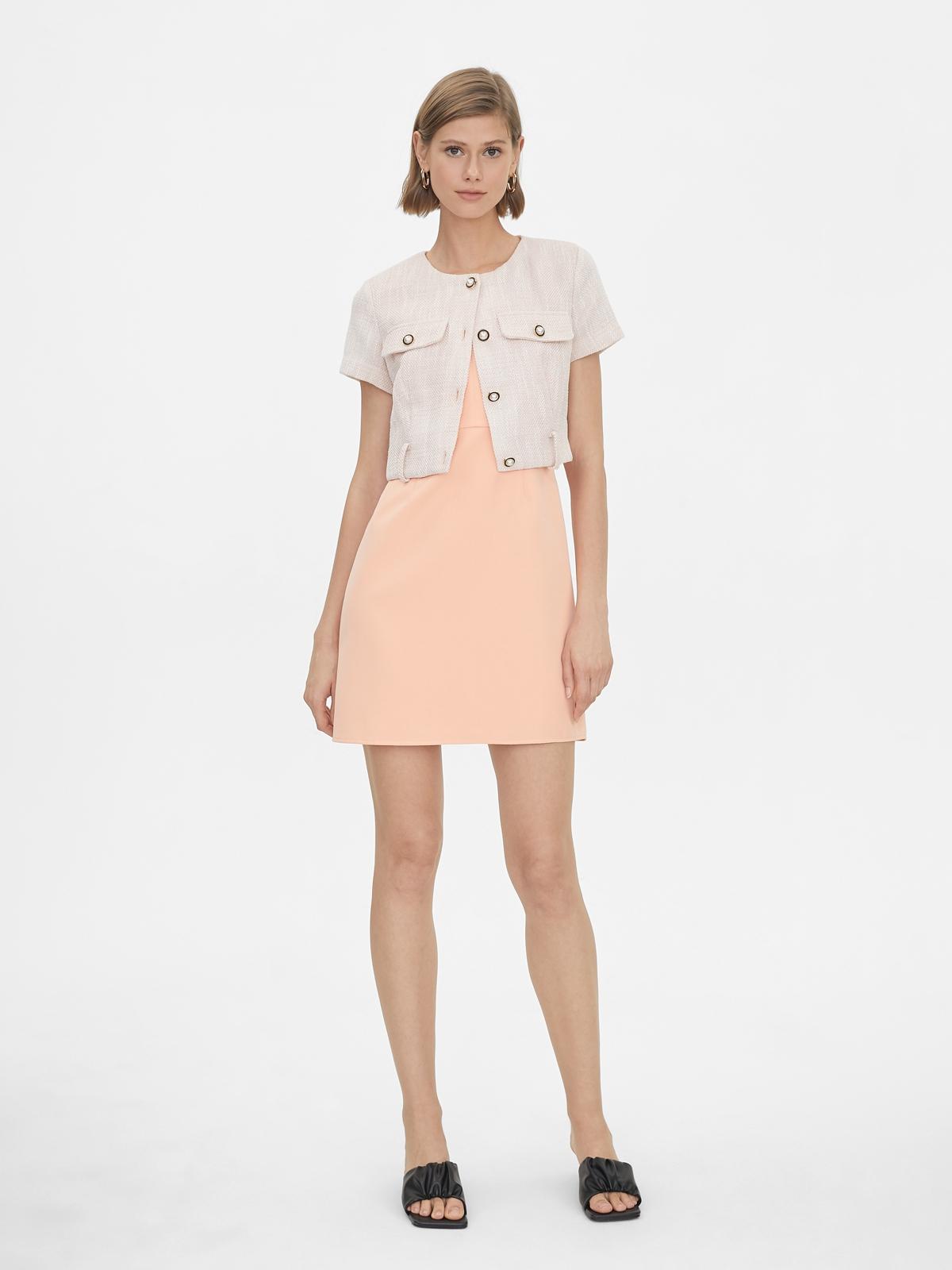 Mini Square Neck Dress - Pink