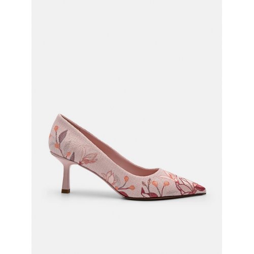  Nica Fabric Heel Pumps - Blush 