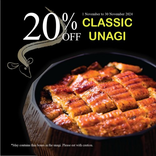Treat yourself to classic unagi