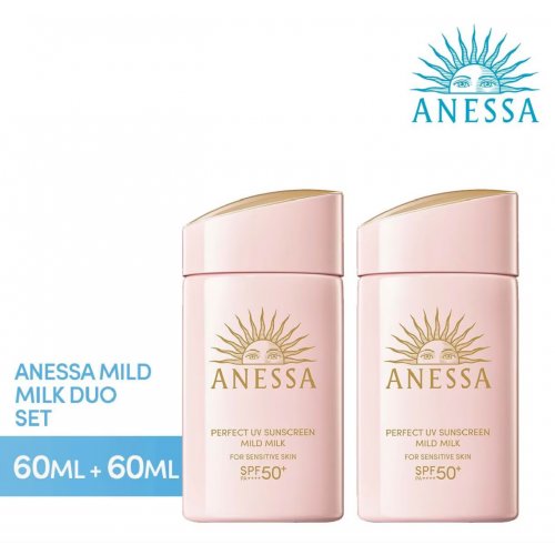 ANESSA Perfect UV Sunscreen SPF50+ PA++++ Mild Milk 60g Twin Packset 60ml x 2s