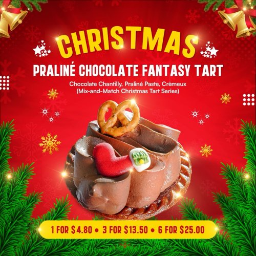 Christmas Praliné Chocolate Fantasy Tart