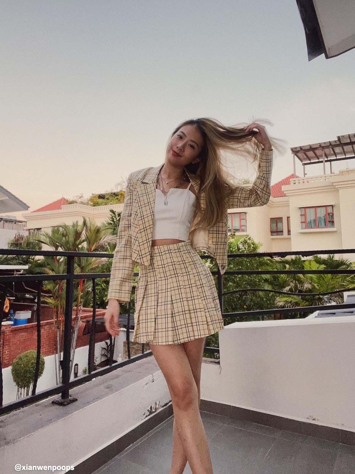 Pleated Mini Skirt - Cream