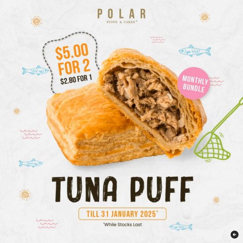 Enjoy 2 pcs Tuna Puff for just $5!