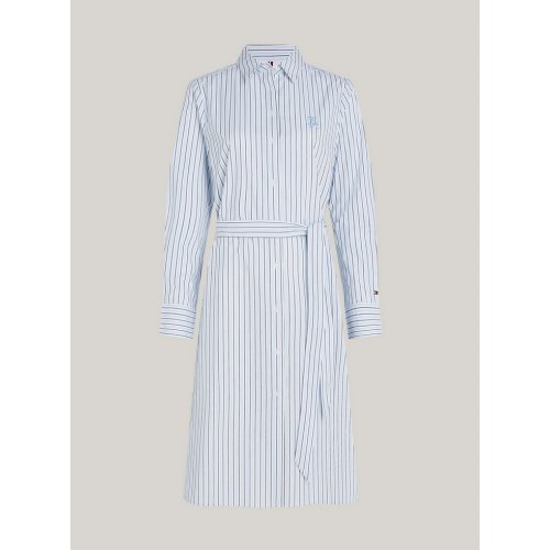Stripe Knee Length Shirt Dress