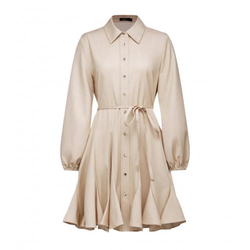 Fit & Flare Shirt Dress with Belt