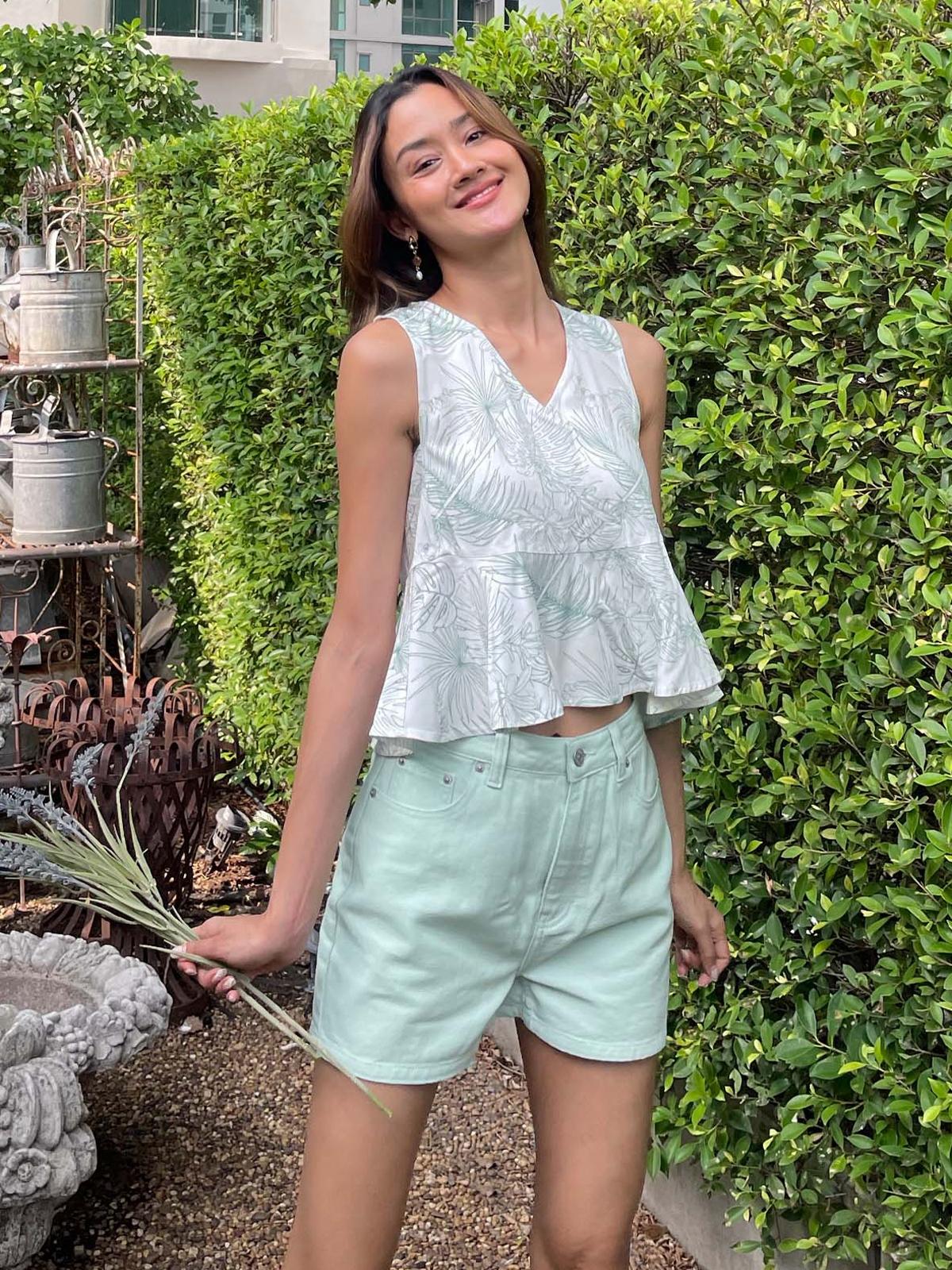 Floral Sleeveless Top - Green