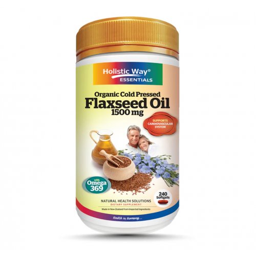 High Strength Organic Cold Pressed Flaxseed Oil 1500mg