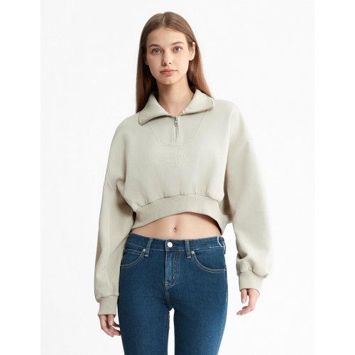 Half Zip Polo Neck Sweatshirt