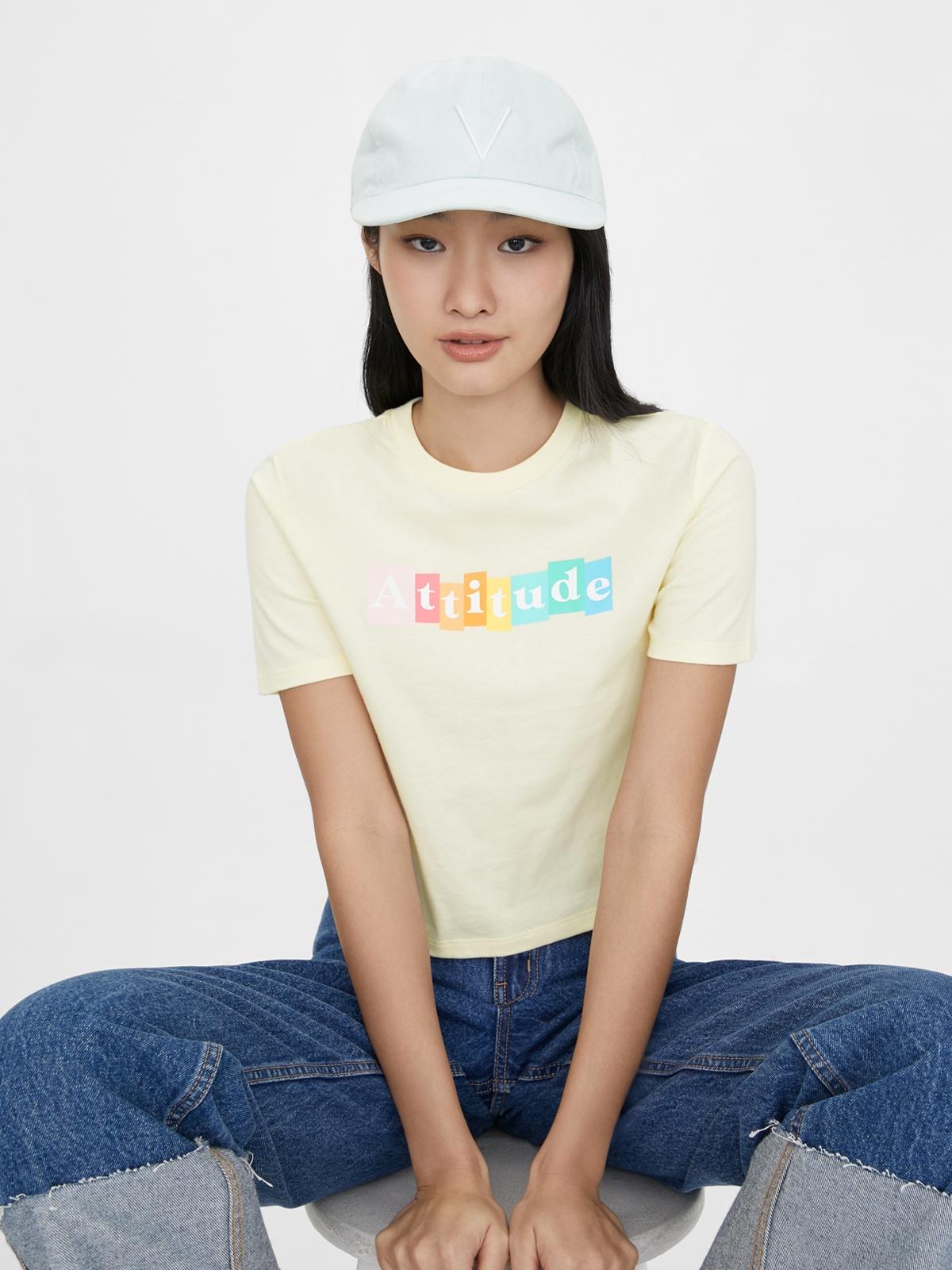 Sustainable Attitude Graphic Tee - Cream