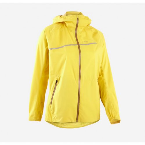 Women's Waterproof Trail Running Rain Jacket - Yellow