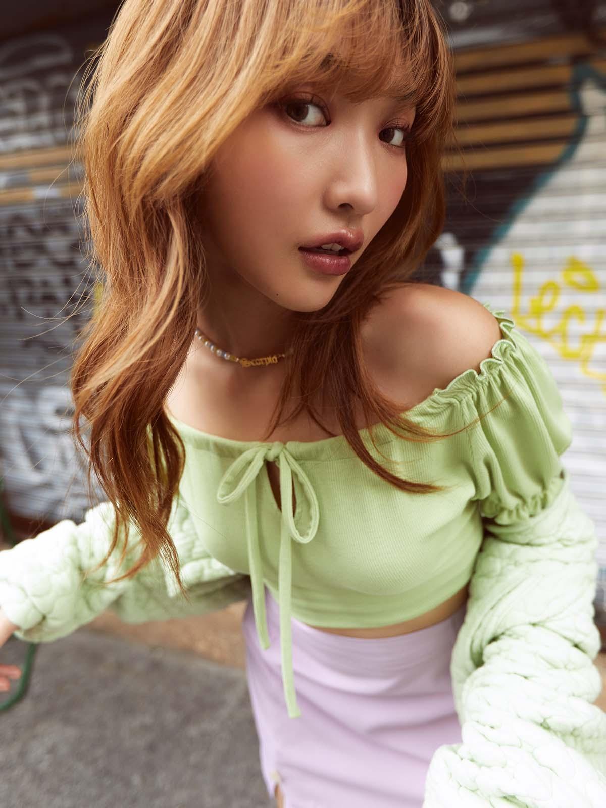 Puffed Sleeve Blouse - Green