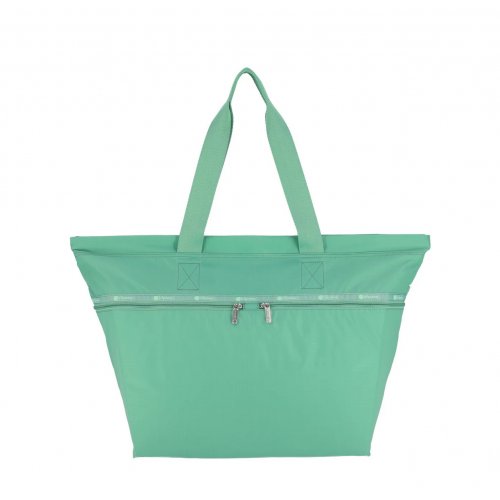 Sage Green Carlin Zip Top Tote Bag