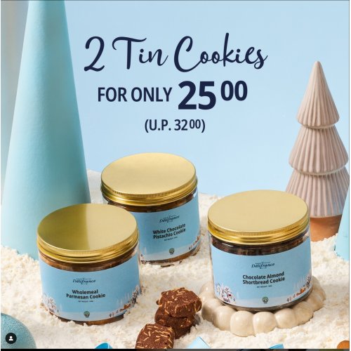 Enjoy 2 tin cookies for just $25!