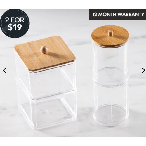 Robinsons Bamboo Bathroom Storage Twin Pack - Special Buy