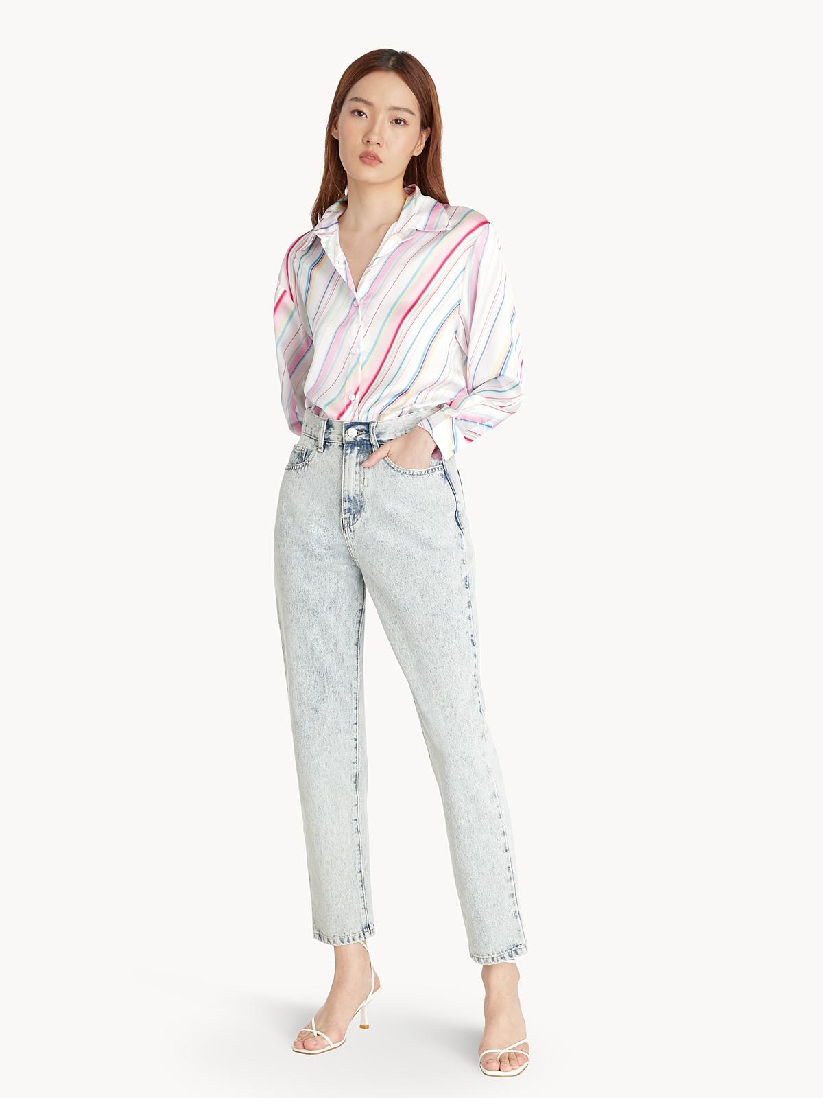 Multi Color Stripe Shirt - White