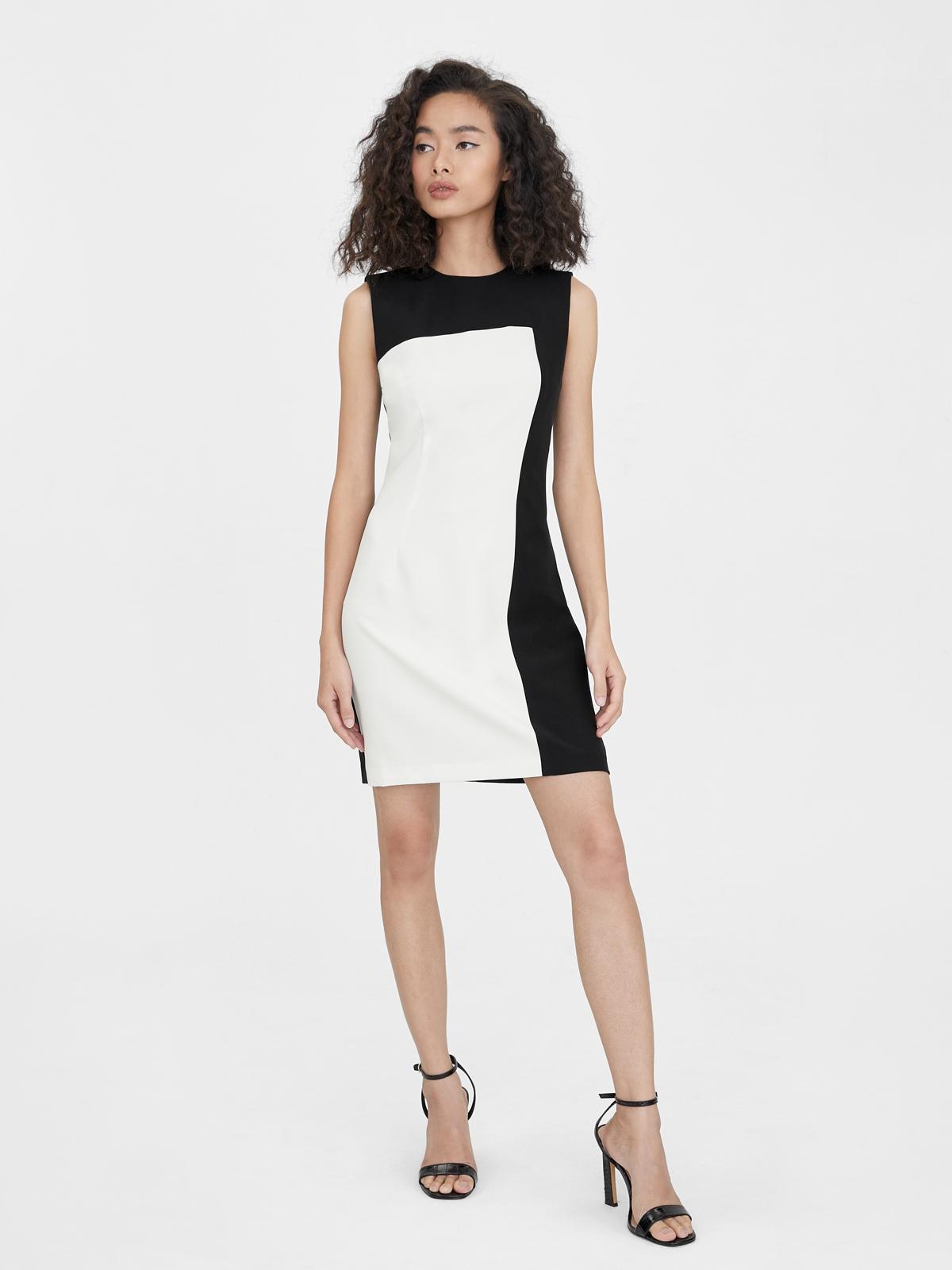 Mini Two Tone Dress - Black